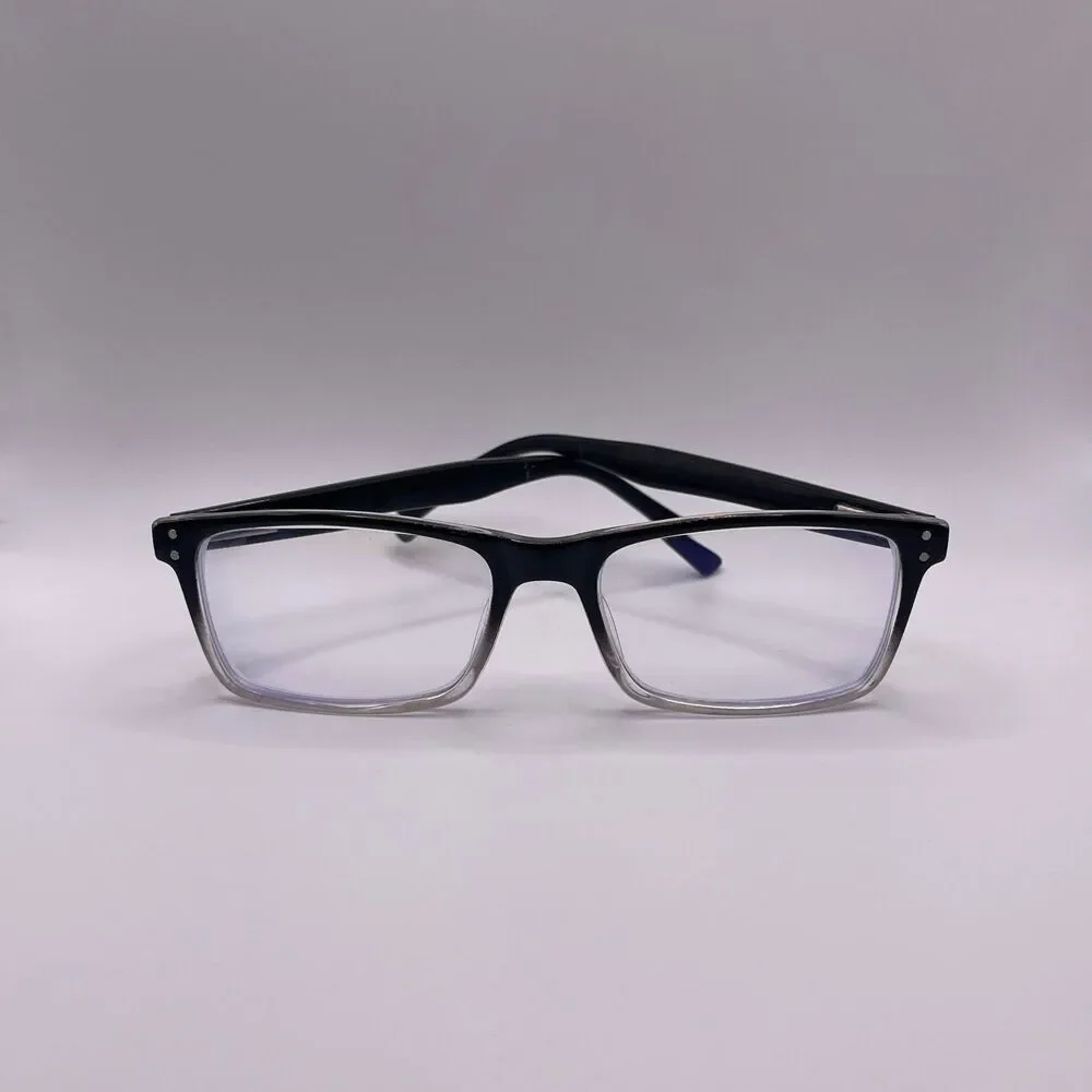 Zenni Women’s Black & Clear Rectangular Eyeglasses